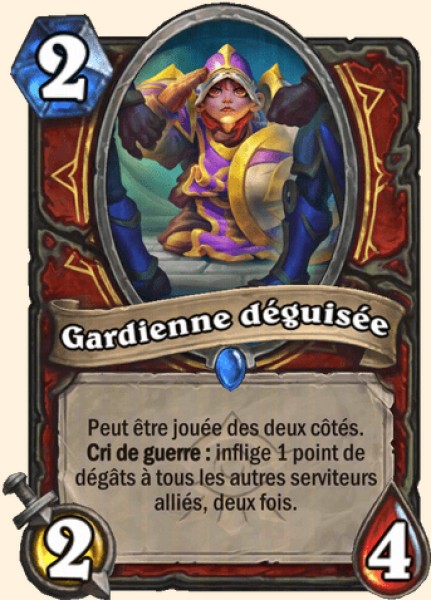 Gardienne deguisee carte Hearhstone