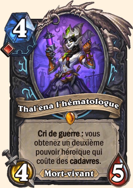 Thal'ena l'hematologue carte Hearhstone