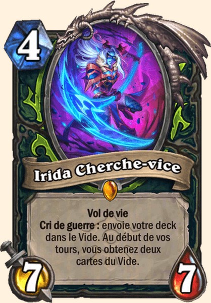 Irida Cherche-vice carte Hearhstone