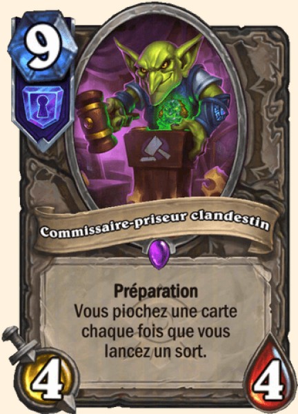 Commissaire-priseur clandestin carte Hearhstone