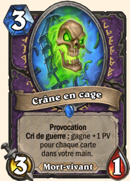 Crâne en cage carte Hearthstone