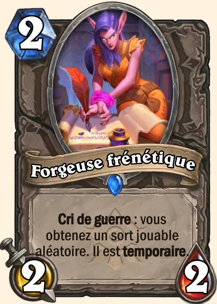 Forgeuse frénétique carte Hearthstone