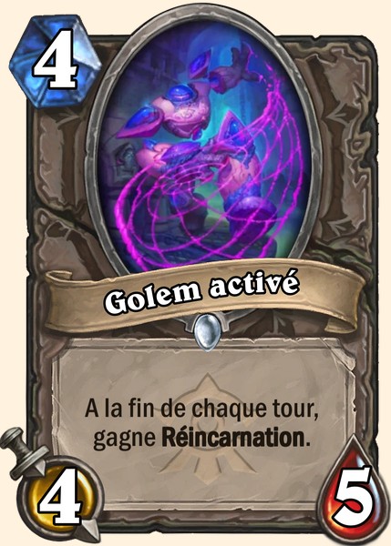 Golem activé carte Hearthstone