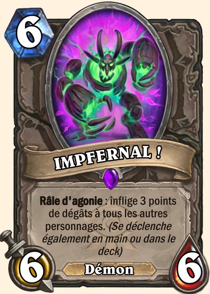 IMPFERNAL ! carte Hearhstone
