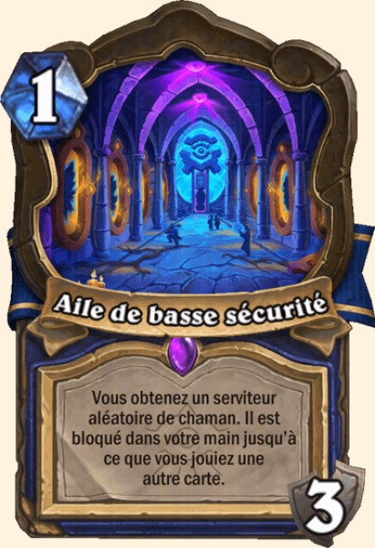 Aile de basse sécurité carte Hearthstone