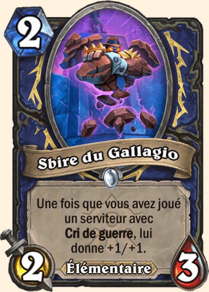 Sbire du Gallagio carte Hearhstone