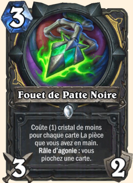 Fouet de Patte Noire carte Hearhstone
