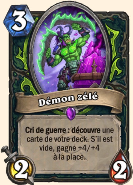 Démon zélé carte Hearthstone