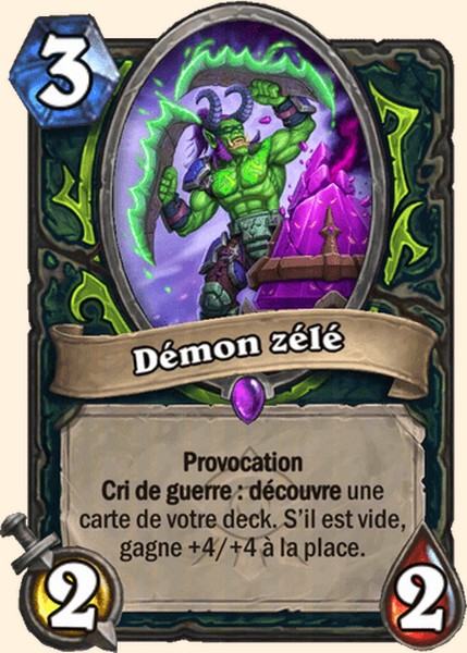 Demon zele carte Hearhstone