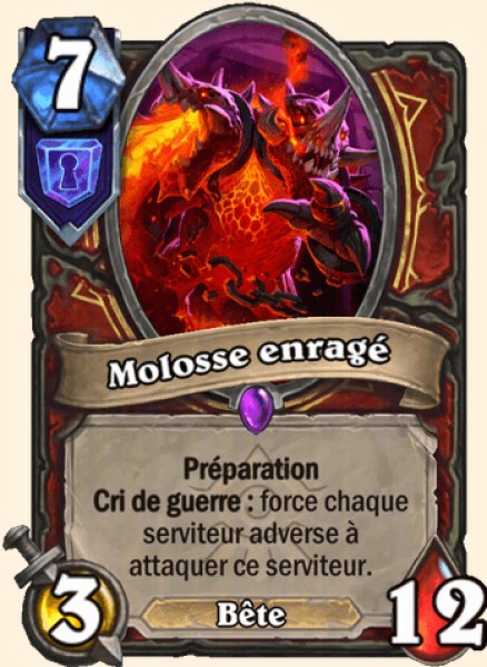 Molosse enrage carte Hearhstone