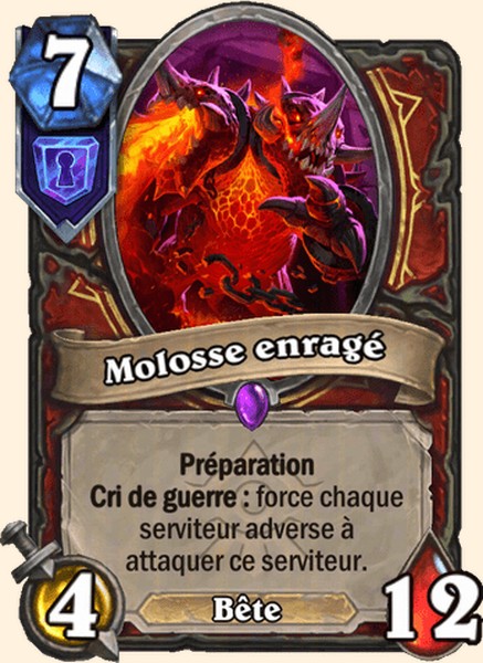 Molosse enrage carte Hearhstone