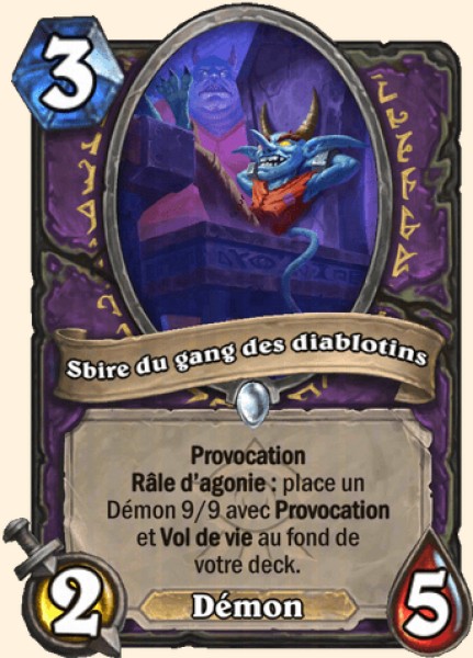 Sbire du gang des diablotins carte Hearthstone