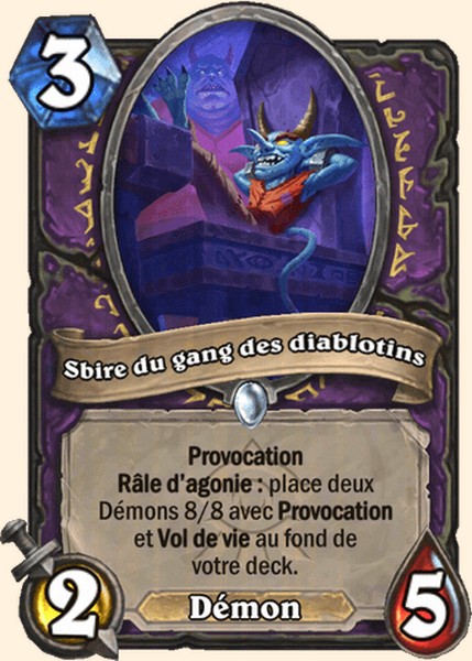 Sbire du gang des diablotins carte Hearhstone