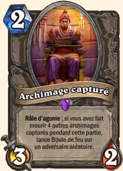 Archimage capturé carte Hearthstone