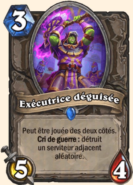 Exécutrice déguisée carte Hearthstone