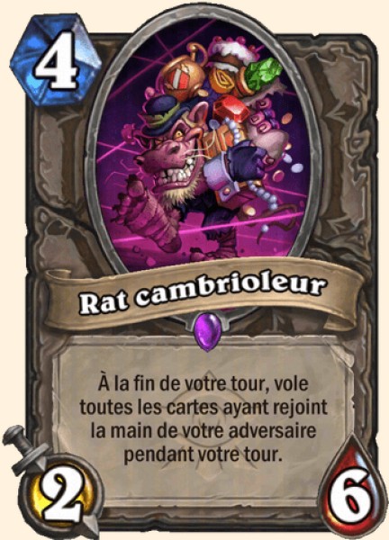 Rat cambrioleur carte Hearhstone