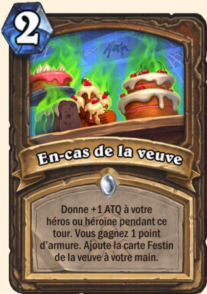 En-cas de la veuve carte Hearhstone