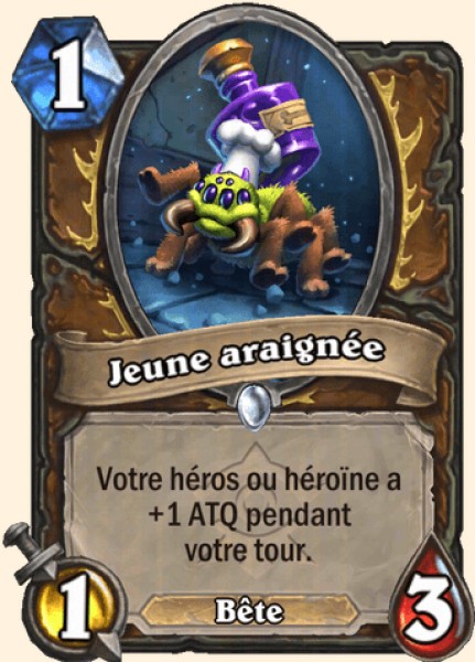 Jeune araignée carte Hearthstone