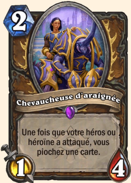 Chevaucheuse d'araignee carte Hearhstone