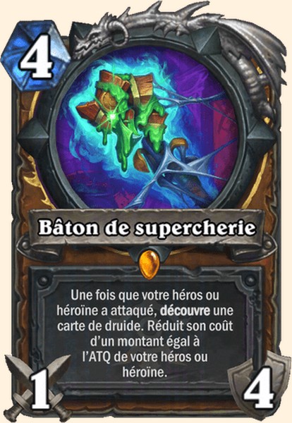 Baton de supercherie carte Hearhstone