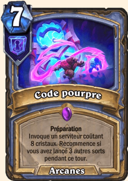 Code pourpre carte Hearthstone