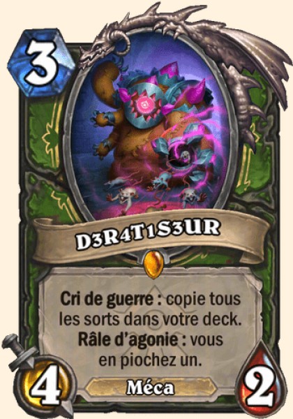 D3R4T1S3UR carte Hearhstone