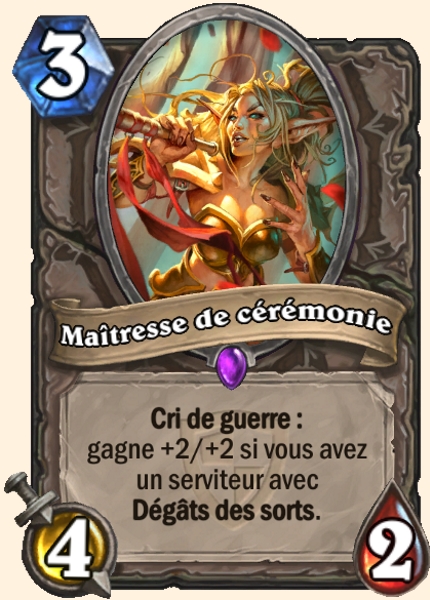 Maîtresse de cérémonie carte Hearthstone