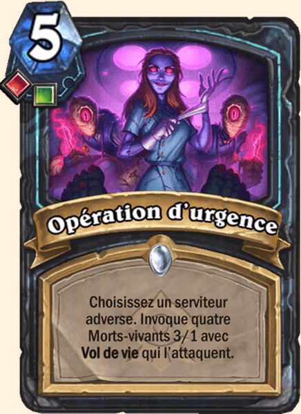 Opération d'urgence carte Hearhstone