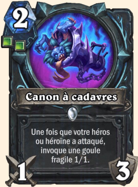 Canon à cadavres carte Hearthstone