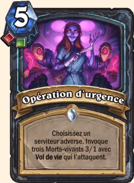 Operation d'urgence carte Hearhstone
