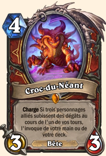 Croc-du-Neant carte Hearhstone