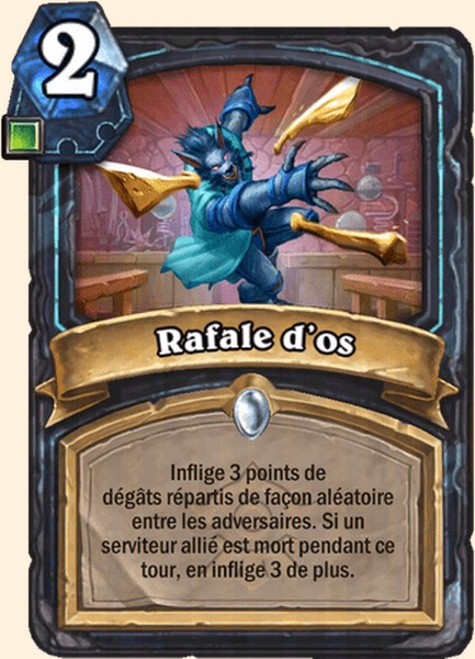 Rafale d'os carte Hearhstone
