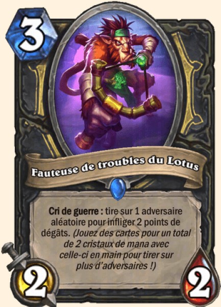 Fauteuse de troubles du Lotus carte Hearhstone