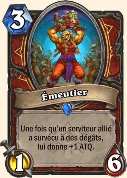 Émeutier carte Hearhstone