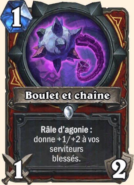 Boulet et chaîne carte Hearhstone