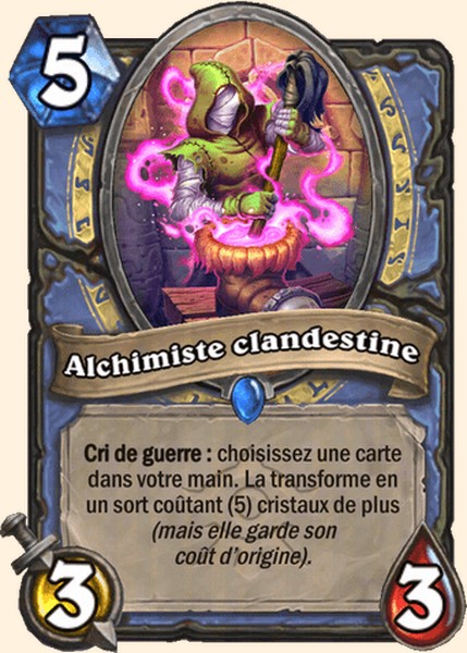 Alchimiste clandestine carte Hearhstone