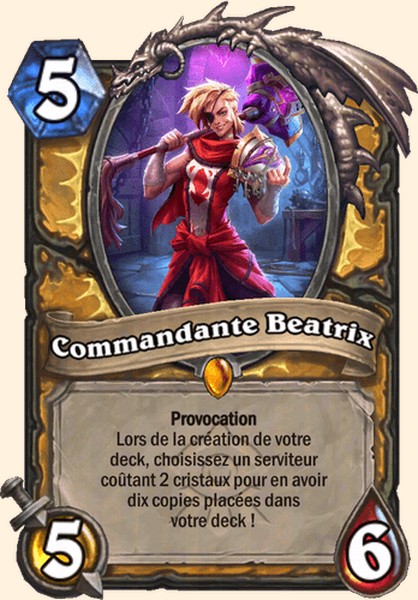 Commandante Beatrix carte Hearhstone