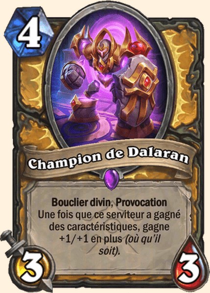 Champion de Dalaran carte Hearhstone