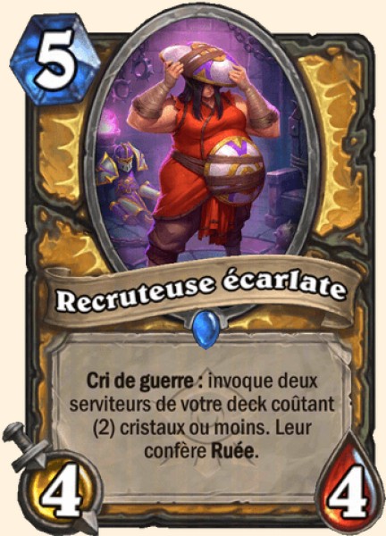 Recruteuse ecarlate carte Hearhstone