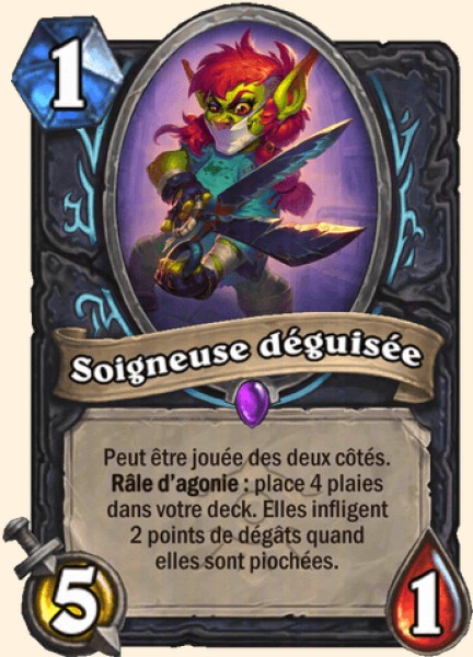 Soigneuse deguisee carte Hearhstone