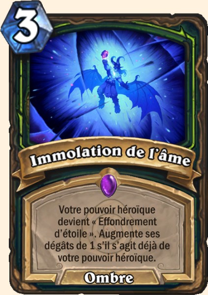 Immolation de l'âme carte Hearhstone