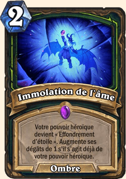 Immolation de l'âme carte Hearhstone