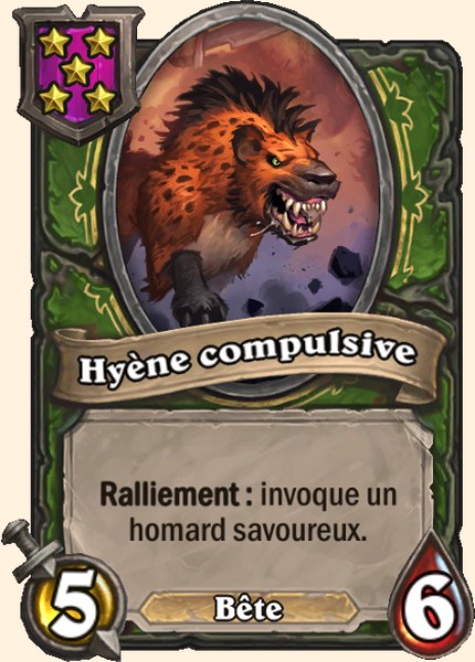 Hyène compulsive carte Hearhstone
