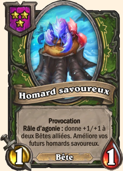 Homard savoureux carte Hearhstone