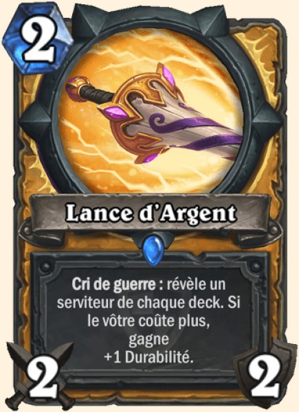 Lance d'argent carte Hearhstone