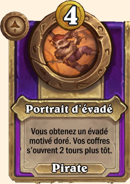 Portrait d’évadé carte Hearhstone