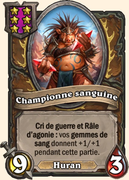 Championne sanguine carte Hearhstone