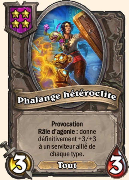 Phalange hétéroclite carte Hearhstone