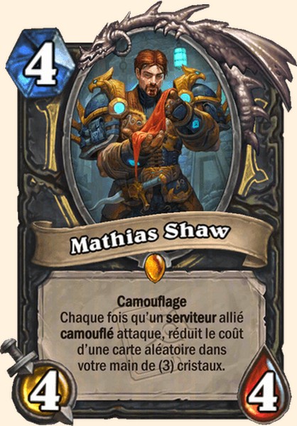 Mathias Shaw carte Hearhstone