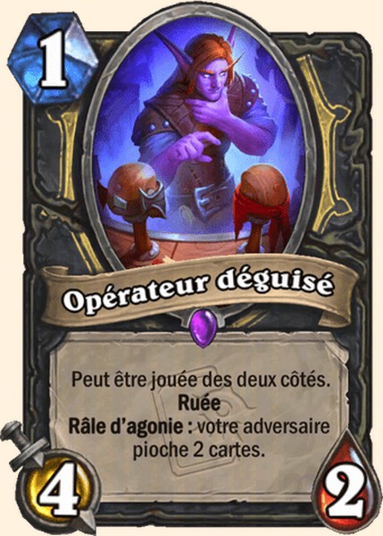Opérateur déguisé carte Hearhstone